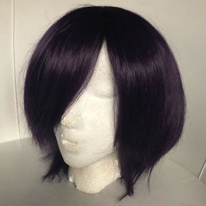 Medium Short Emo Scene Dark Purple Wig